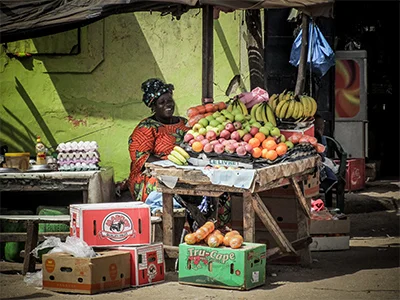 Senegalese traditional fruit shop