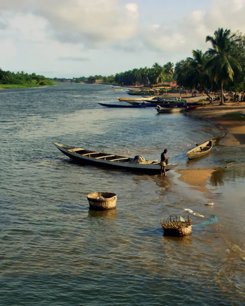 Canoeing on the Volta River